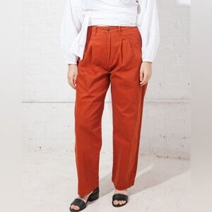 L.F.MARKEY rust wide legs with high waist trouser pants.Size 6.Color:red/orange